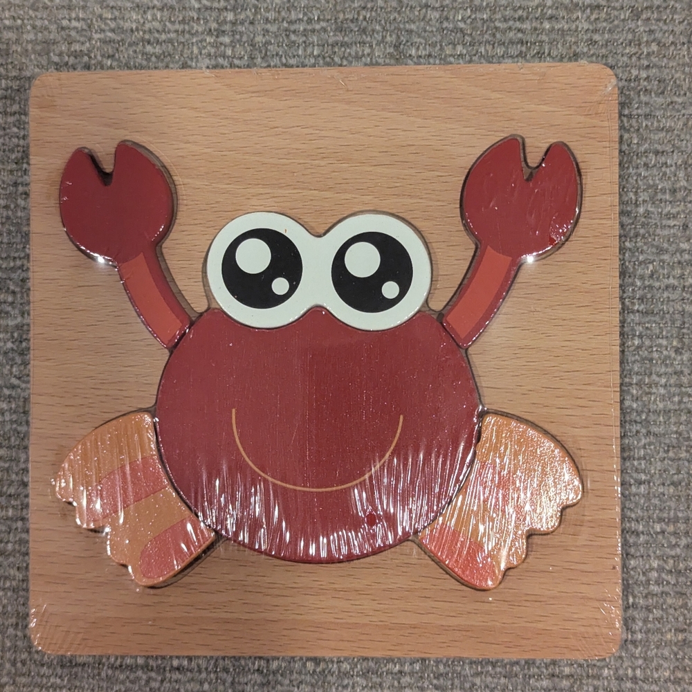Crab Wooden Puzzle for Toddlers / Kids New